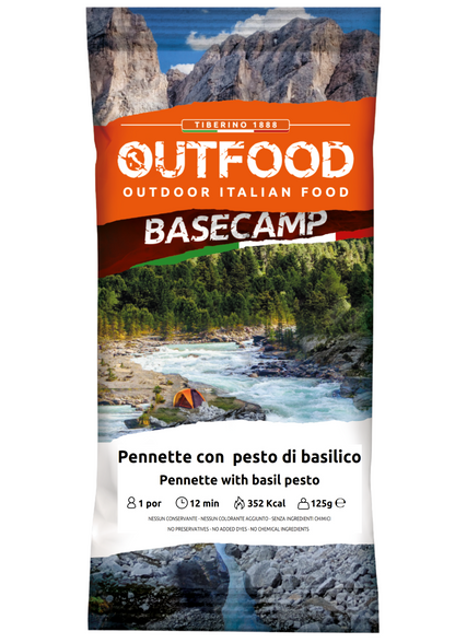 Pennette con pesto di basilico